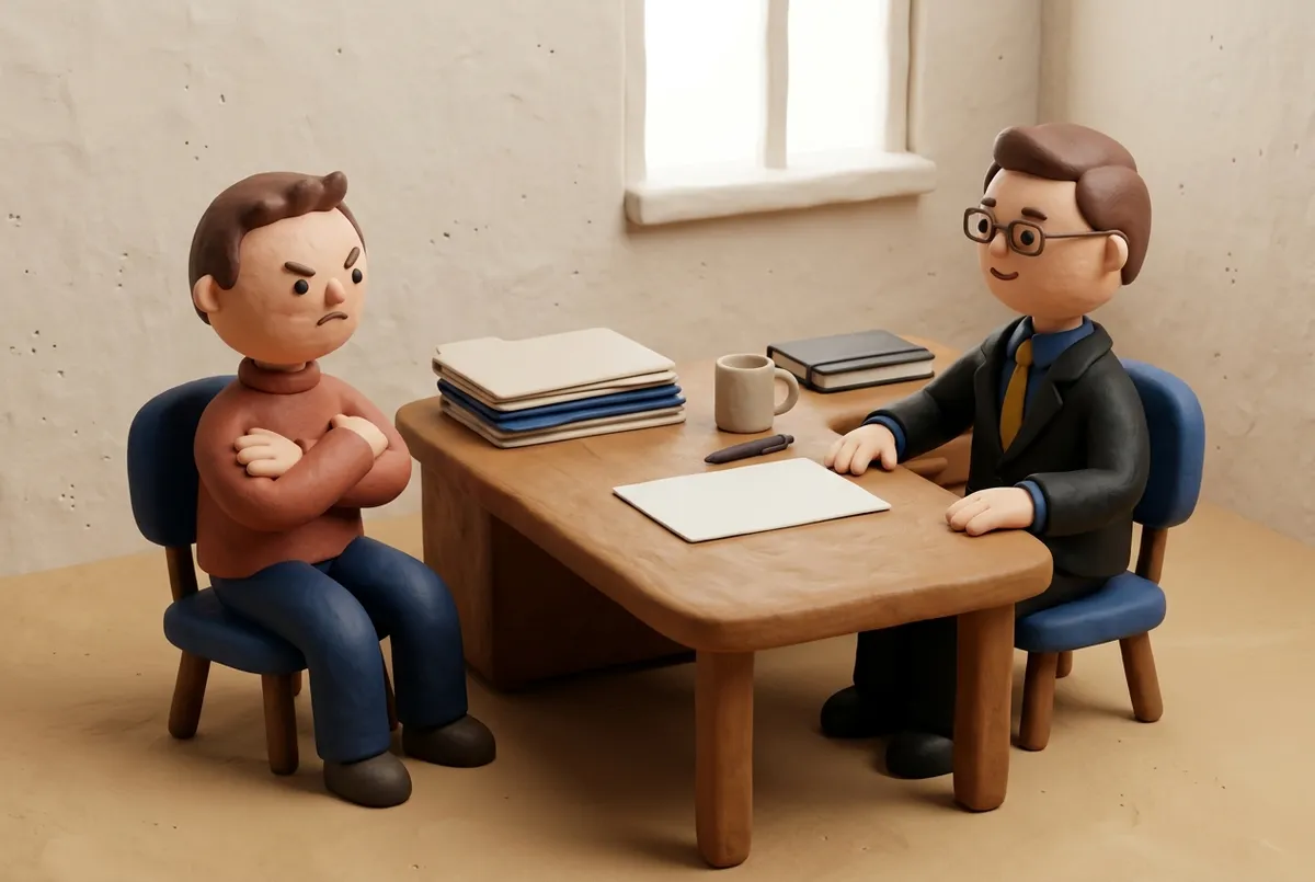 Client mécontent face à son avocat